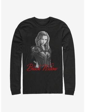 Marvel Black Widow Monochrome Long-Sleeve T-Shirt, , hi-res
