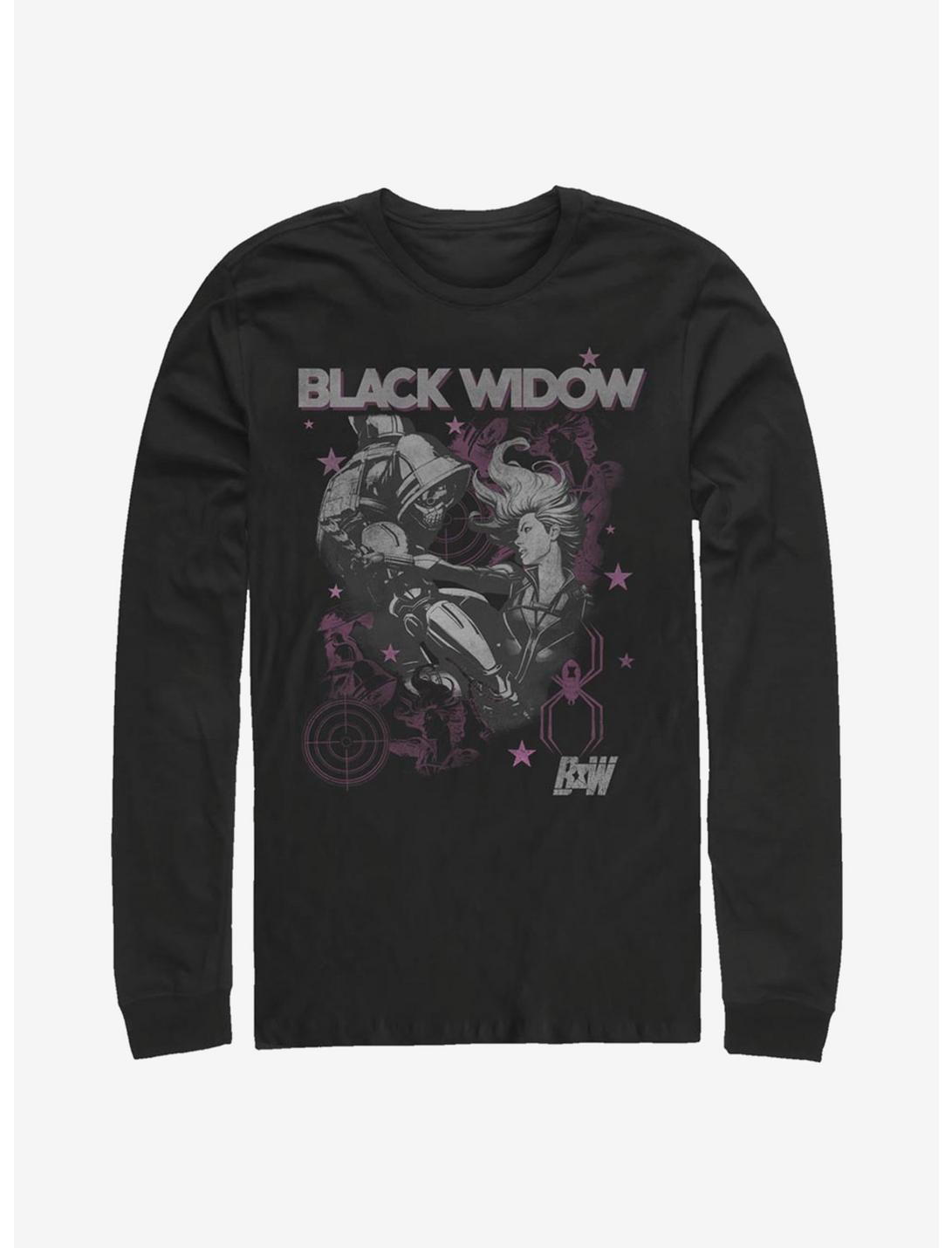 Marvel Black Widow Poster Long-Sleeve T-Shirt, BLACK, hi-res