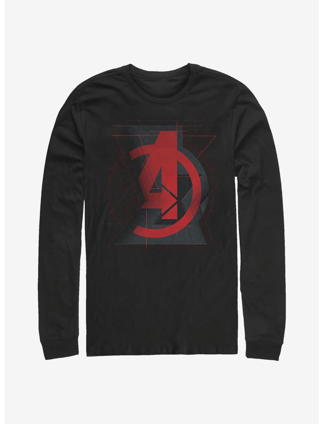 Marvel Black Widow Avengers Widow Logo Long-Sleeve T-Shirt, BLACK, hi-res