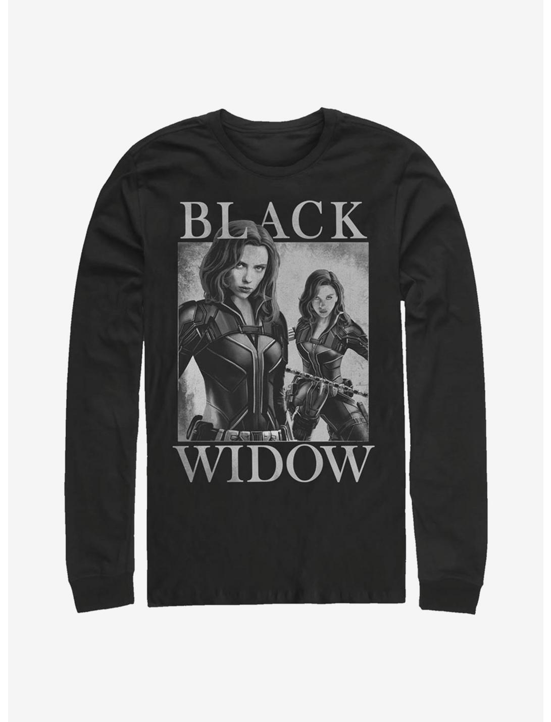 Marvel Black Widow Two Widows Mirror Long-Sleeve T-Shirt, BLACK, hi-res