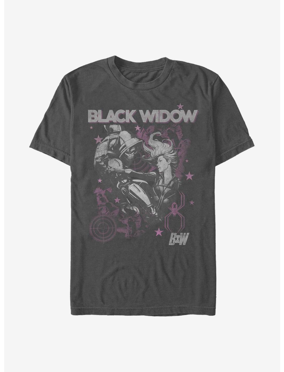 Marvel Black Widow Poster T-Shirt, CHARCOAL, hi-res