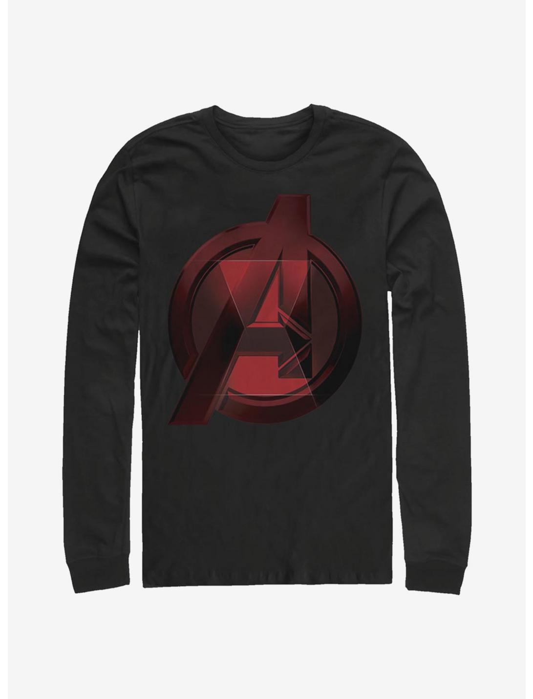 Marvel Black Widow Avenger Logo Long-Sleeve T-Shirt, BLACK, hi-res