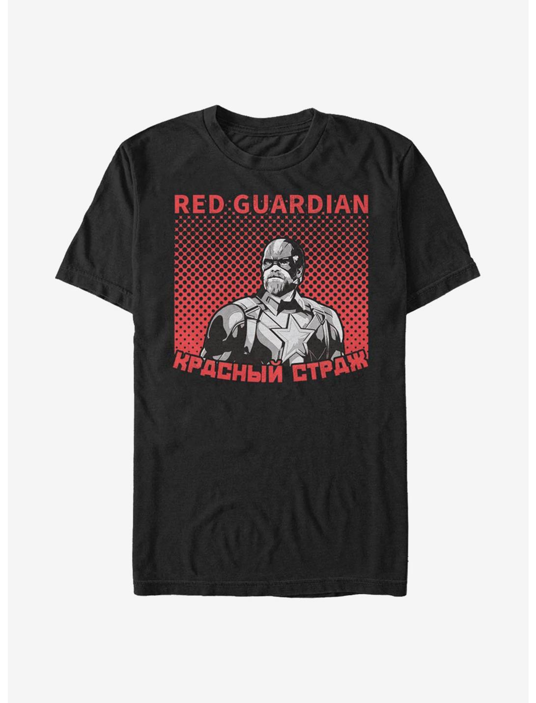 Marvel Black Widow Halftone Red Guardian T-Shirt, BLACK, hi-res