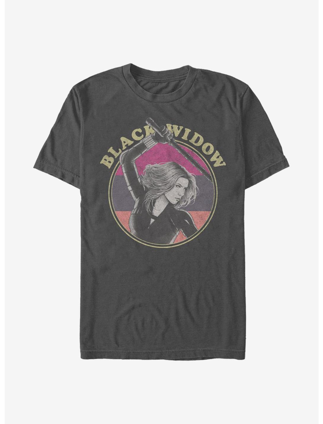 Marvel Black Widow Retro T-Shirt, CHARCOAL, hi-res