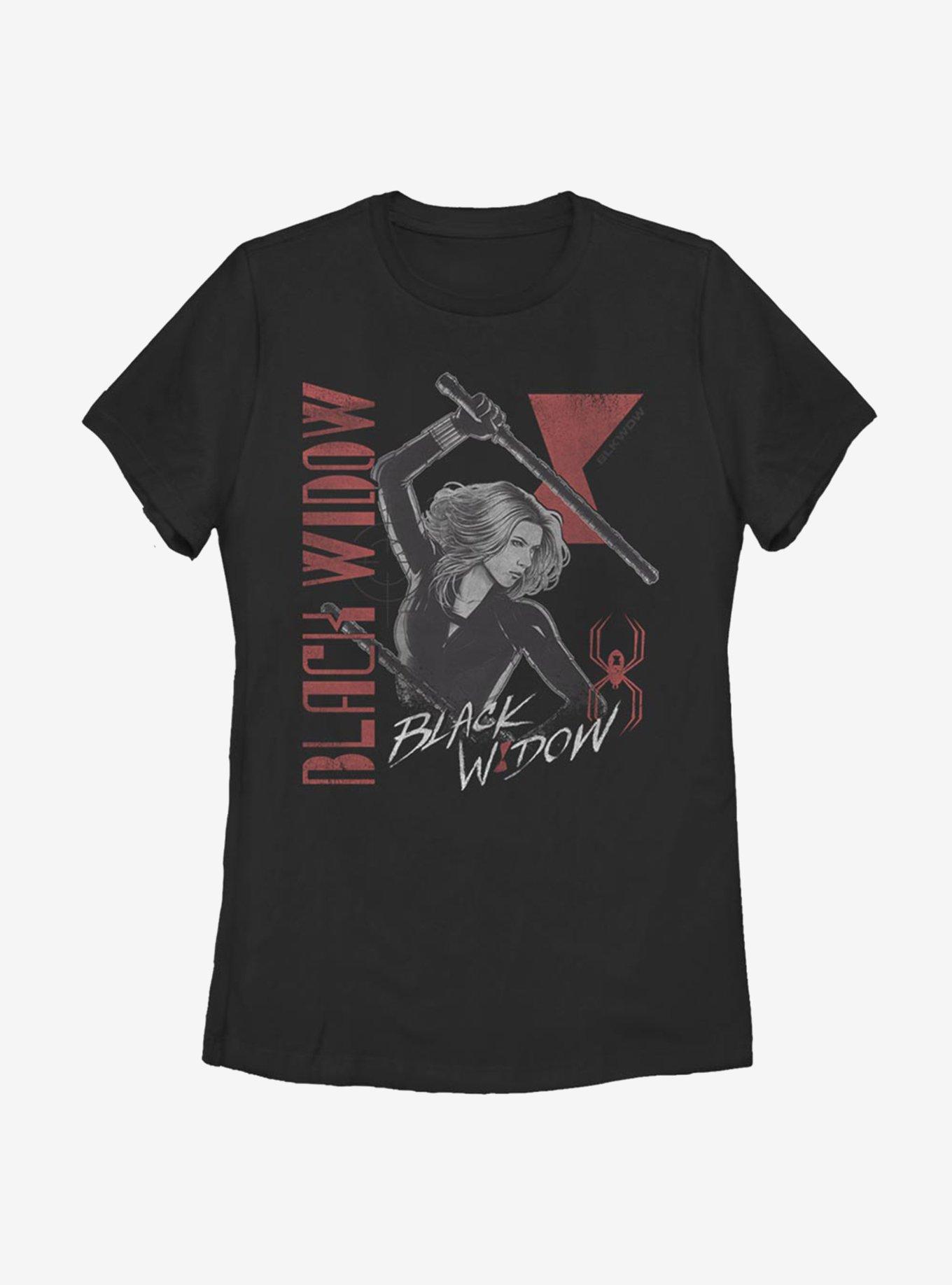 Marvel Black Widow Retro Womens T-Shirt, BLACK, hi-res