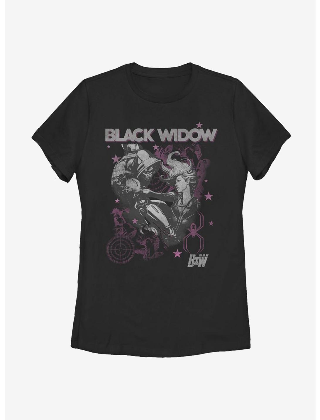 Marvel Black Widow Poster Womens T-Shirt, BLACK, hi-res