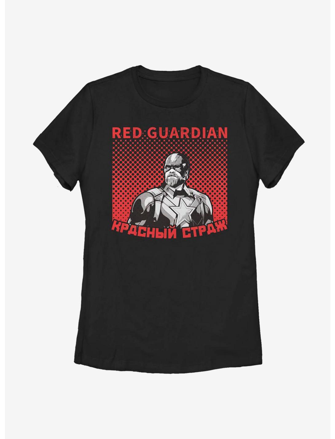 Marvel Black Widow Halftone Red Guardian Womens T-Shirt, BLACK, hi-res