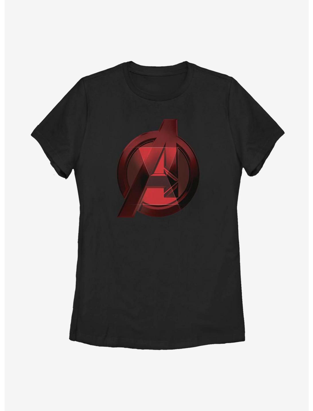 Marvel Black Widow Avenger Logo Womens T-Shirt, BLACK, hi-res