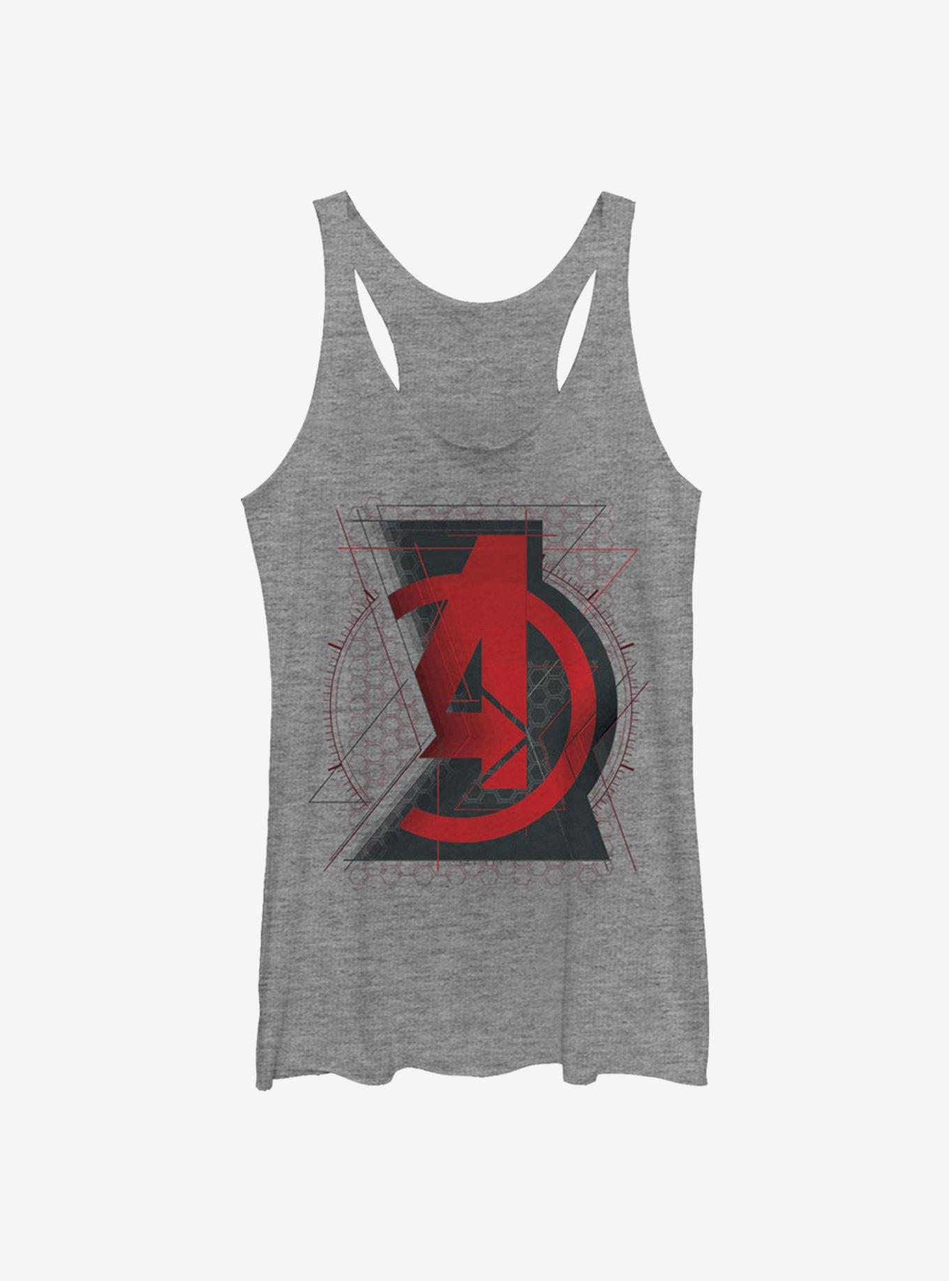 Marvel Black Widow Avengers Widow Logo Womens Tank Top, GRAY HTR, hi-res