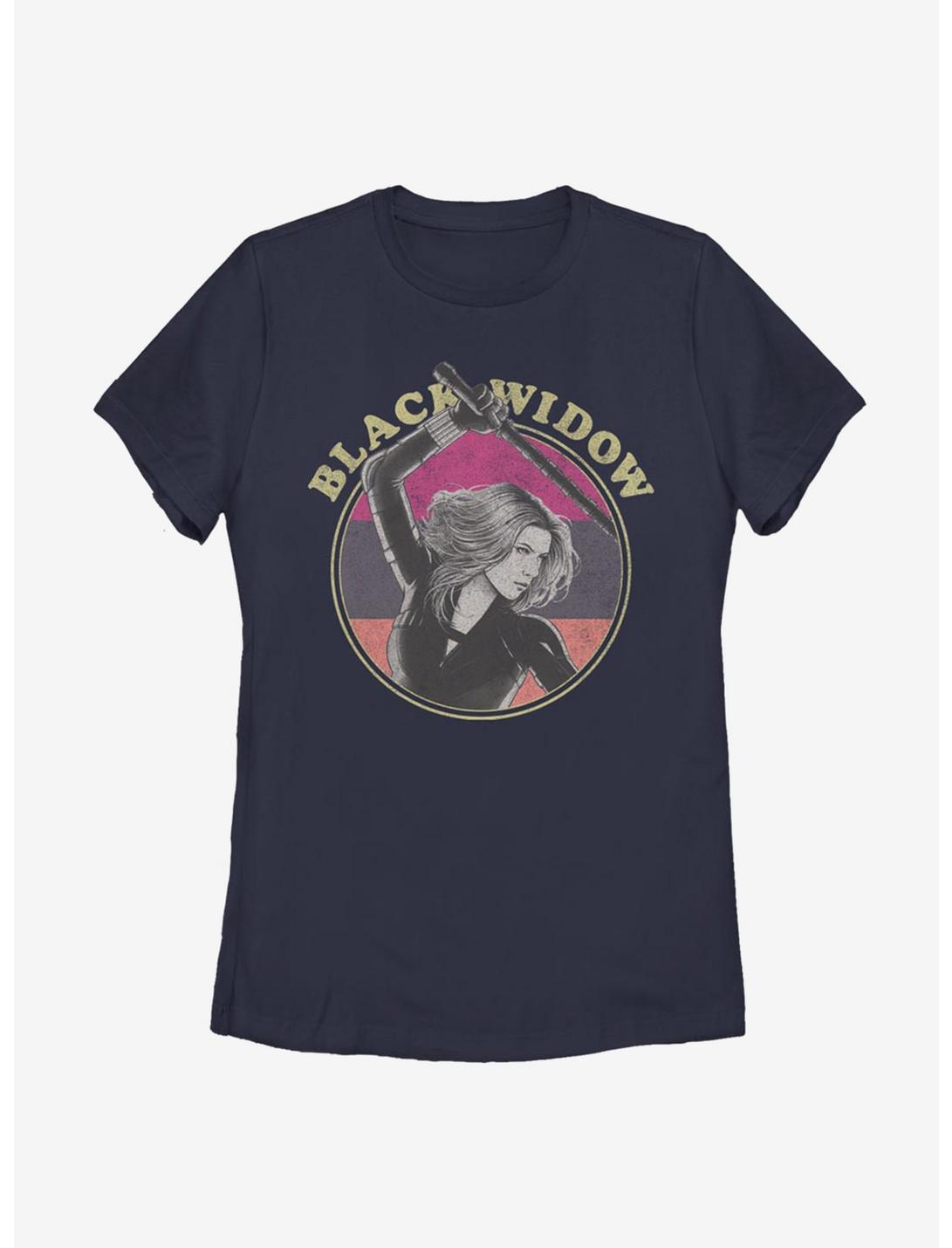 Marvel Black Widow Retro Womens T-Shirt, NAVY, hi-res
