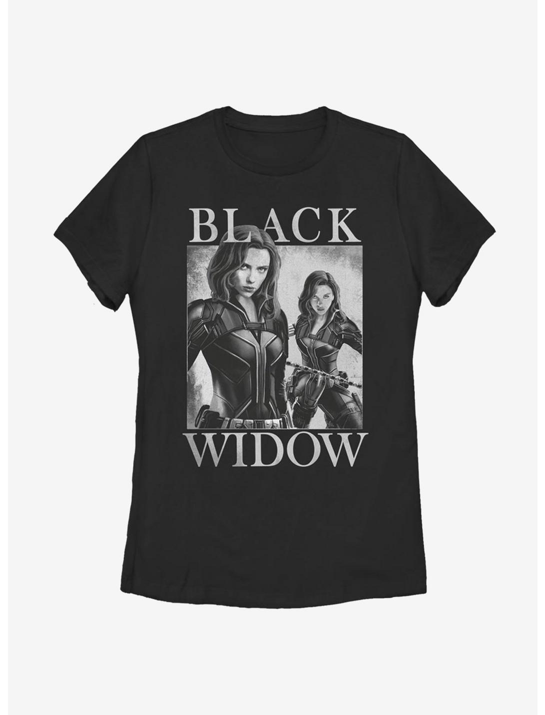 Marvel Black Widow Two Widows Mirror Womens T-Shirt, BLACK, hi-res