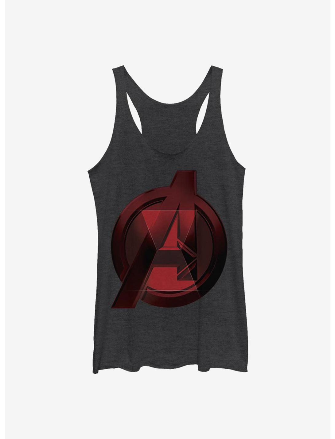 Marvel Black Widow Avenger Logo Womens Tank Top, BLK HTR, hi-res