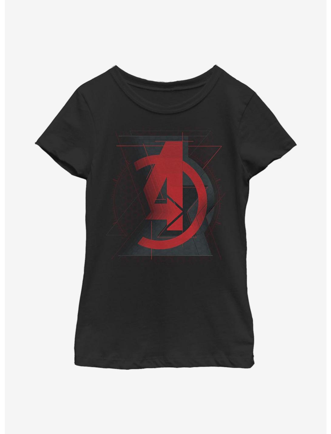 Marvel Black Widow Avengers Widow Logo Youth Girls T-Shirt, BLACK, hi-res