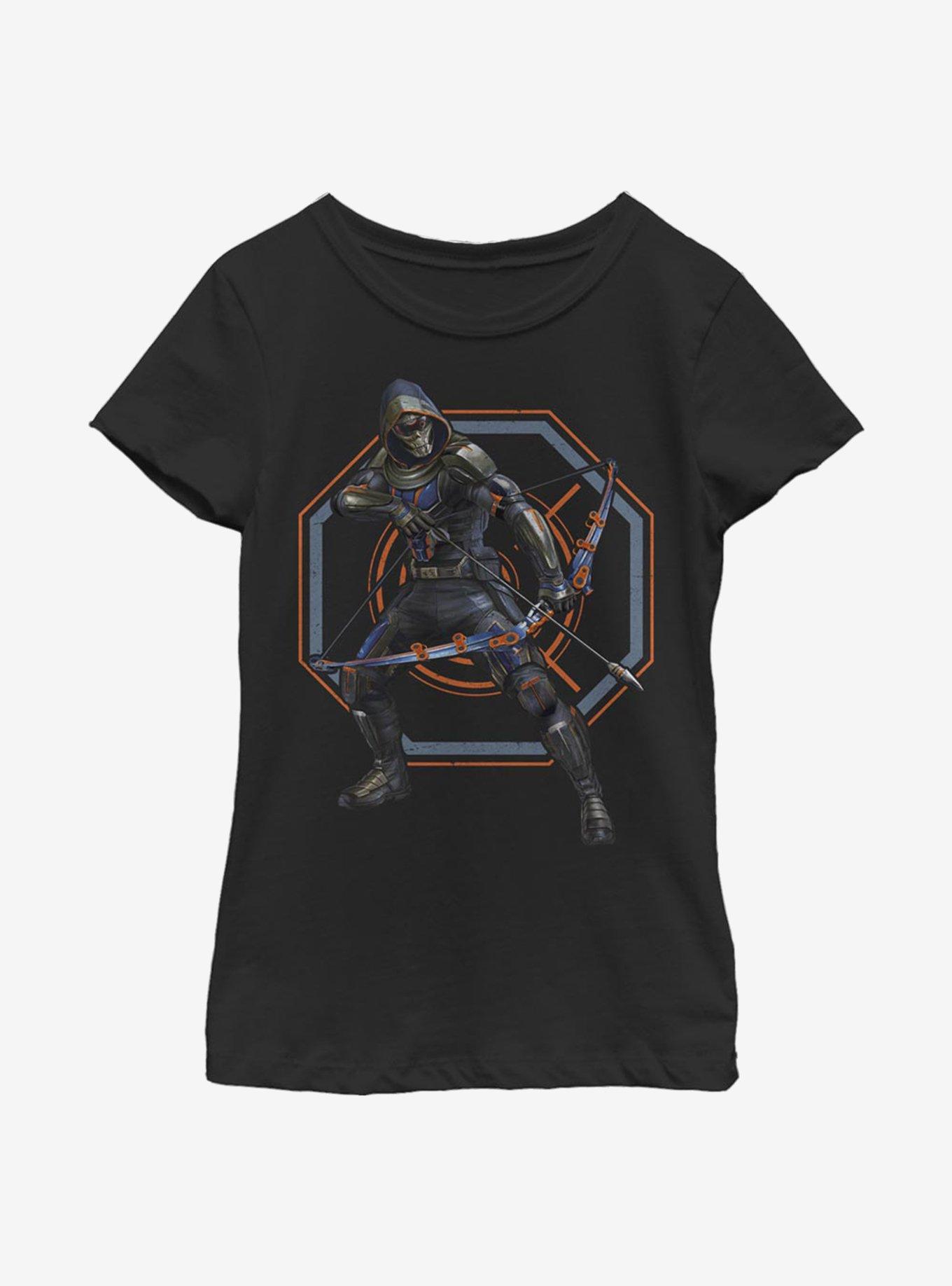 Marvel Black Widow Big Taskmaster Youth Girls T-Shirt, BLACK, hi-res