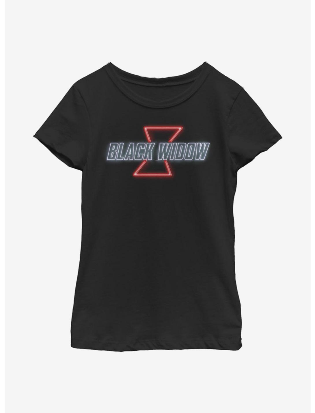 Marvel Black Widow Neon Youth Girls T-Shirt, BLACK, hi-res