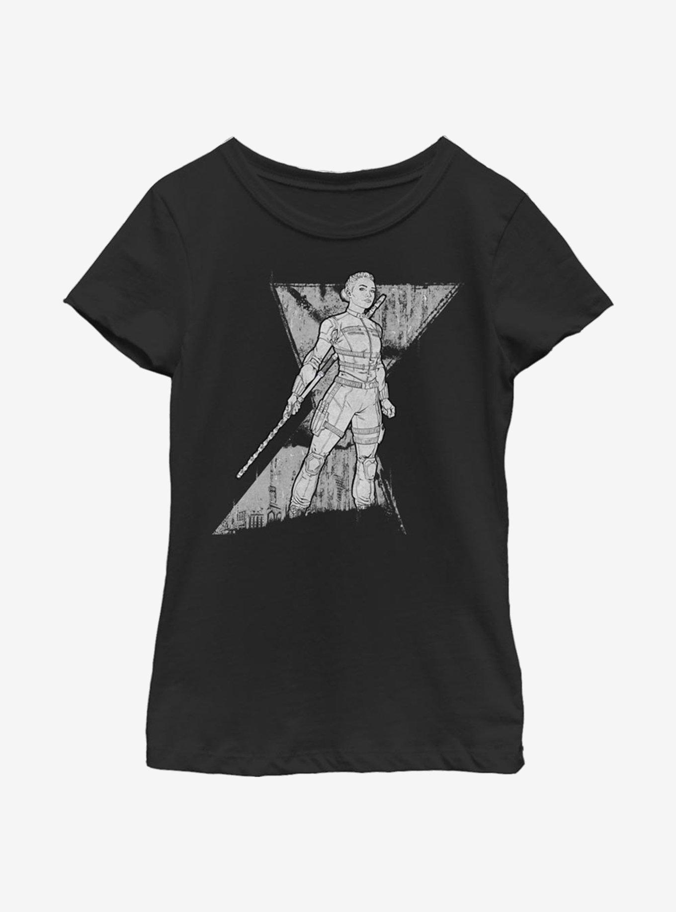 Marvel Black Widow Spy Yelena Youth Girls T-Shirt, BLACK, hi-res