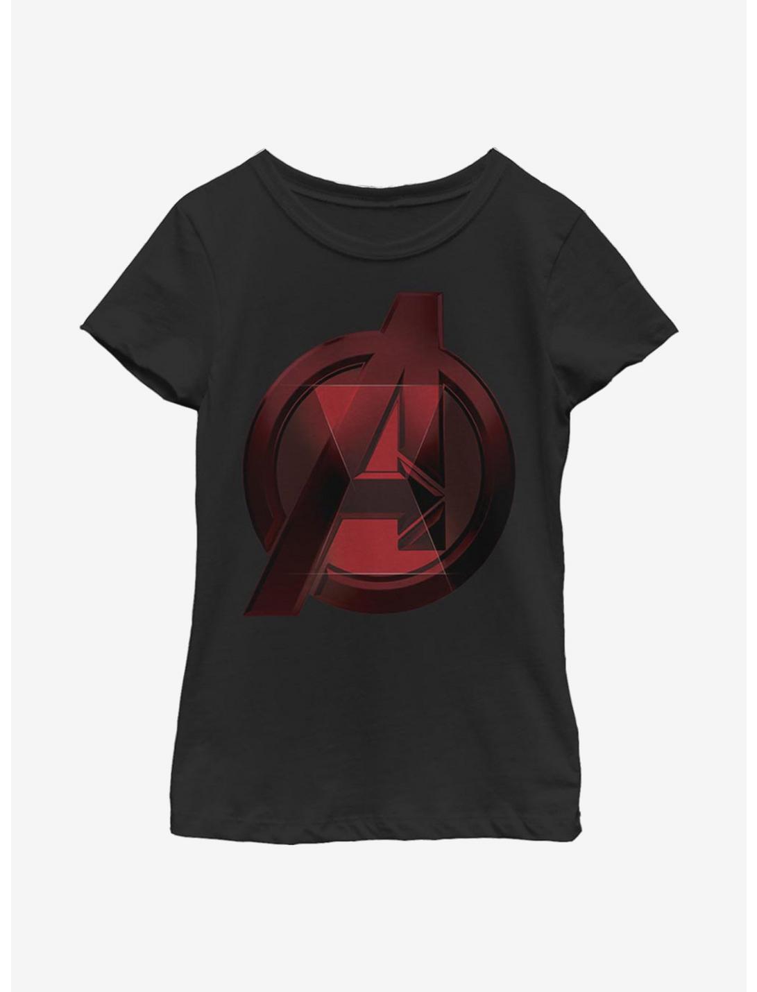 Marvel Black Widow Avenger Logo Youth Girls T-Shirt, BLACK, hi-res