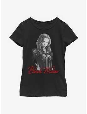 Marvel Black Widow Monochrome Youth Girls T-Shirt, , hi-res