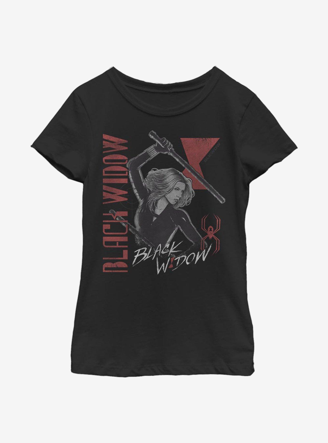 Marvel Black Widow Retro Youth Girls T-Shirt, , hi-res