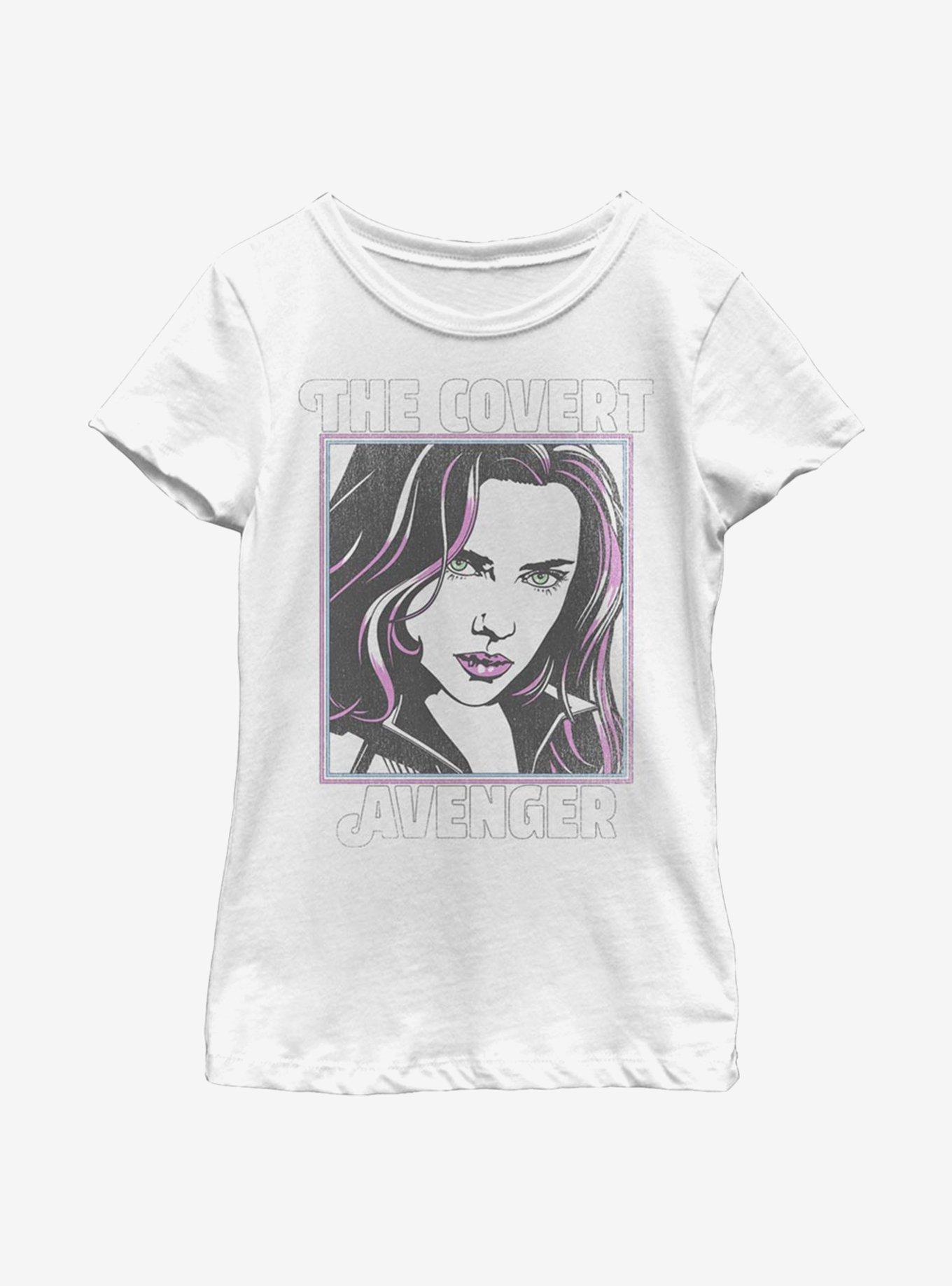 Marvel Black Widow Retro Pop Widow Youth Girls T-Shirt, , hi-res