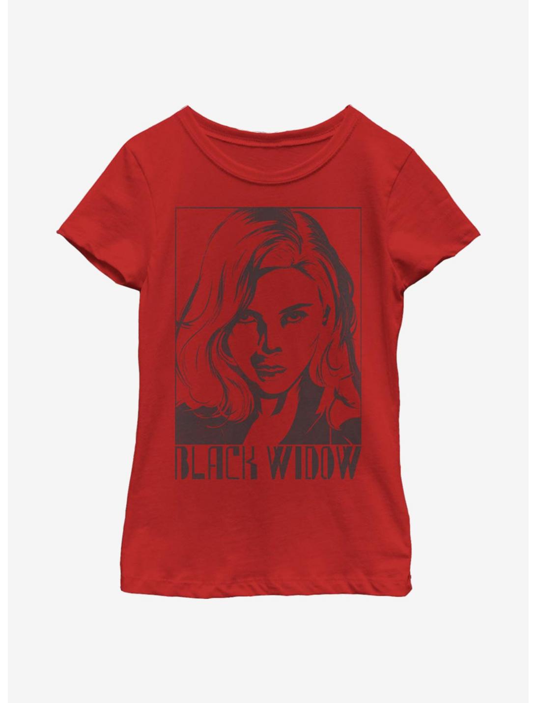 Marvel Black Widow Tie Dye Widow Youth Girls T-Shirt, RED, hi-res