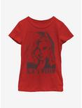 Marvel Black Widow Tie Dye Widow Youth Girls T-Shirt, RED, hi-res