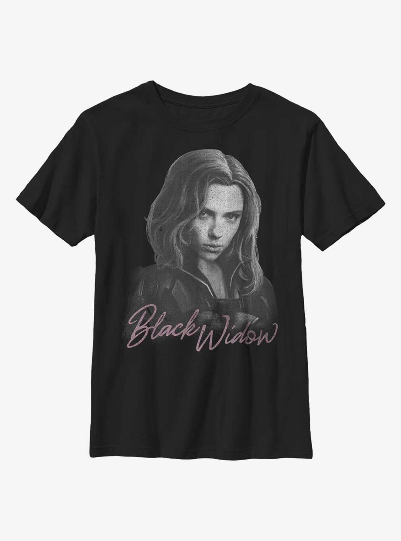 Marvel Black Widow Monochrome Youth T-Shirt, , hi-res