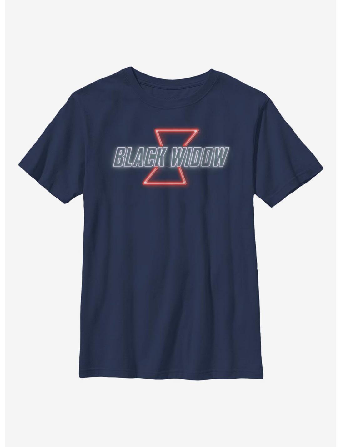 Marvel Black Widow Neon Youth T-Shirt, NAVY, hi-res