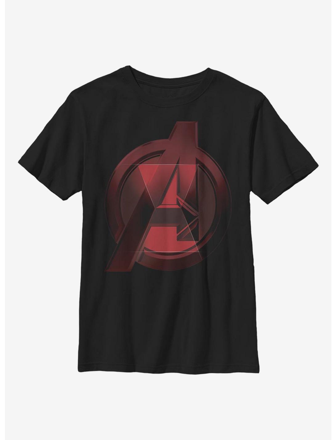Marvel Black Widow Avenger Logo Youth T-Shirt, BLACK, hi-res