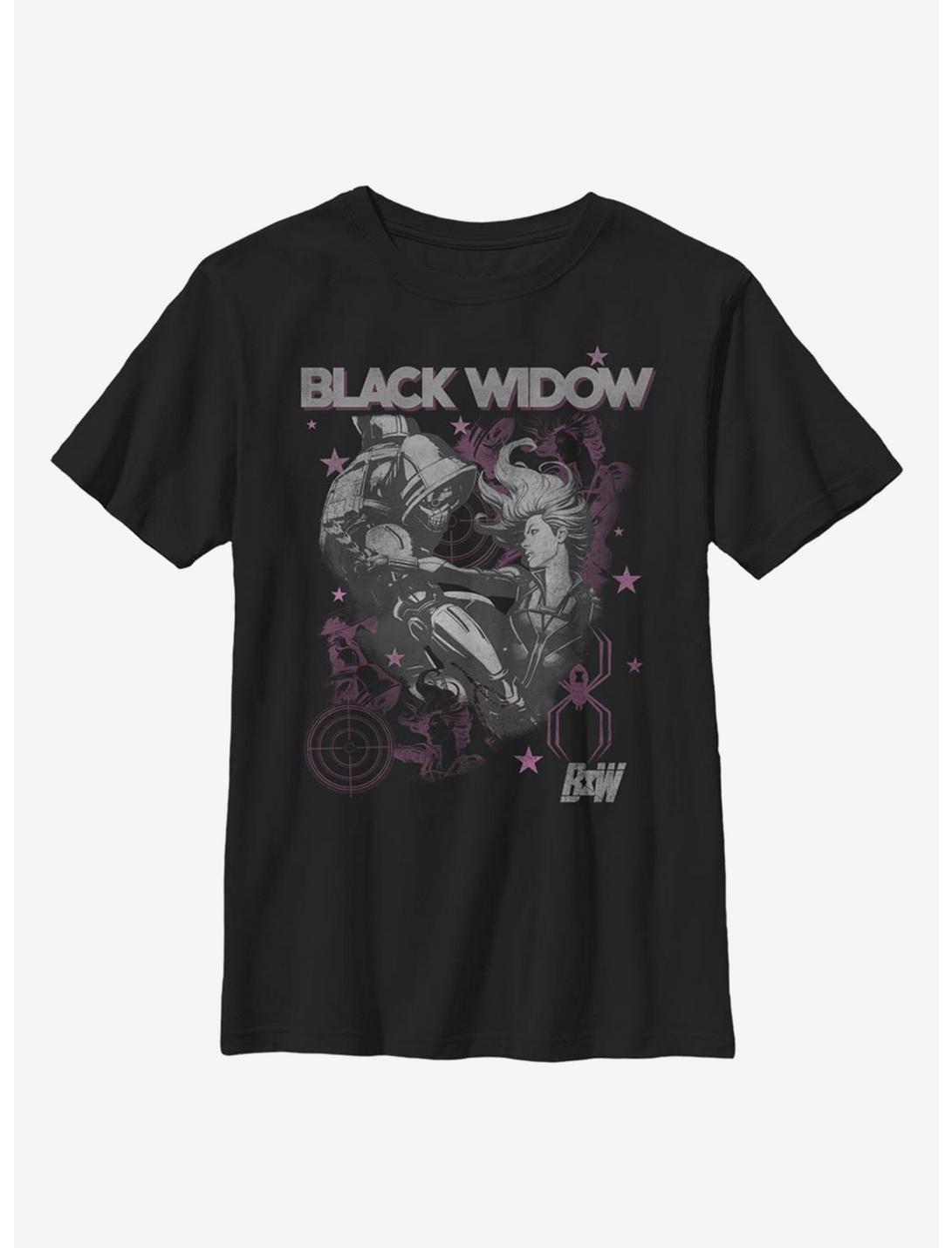 Marvel Black Widow Poster Youth T-Shirt, BLACK, hi-res