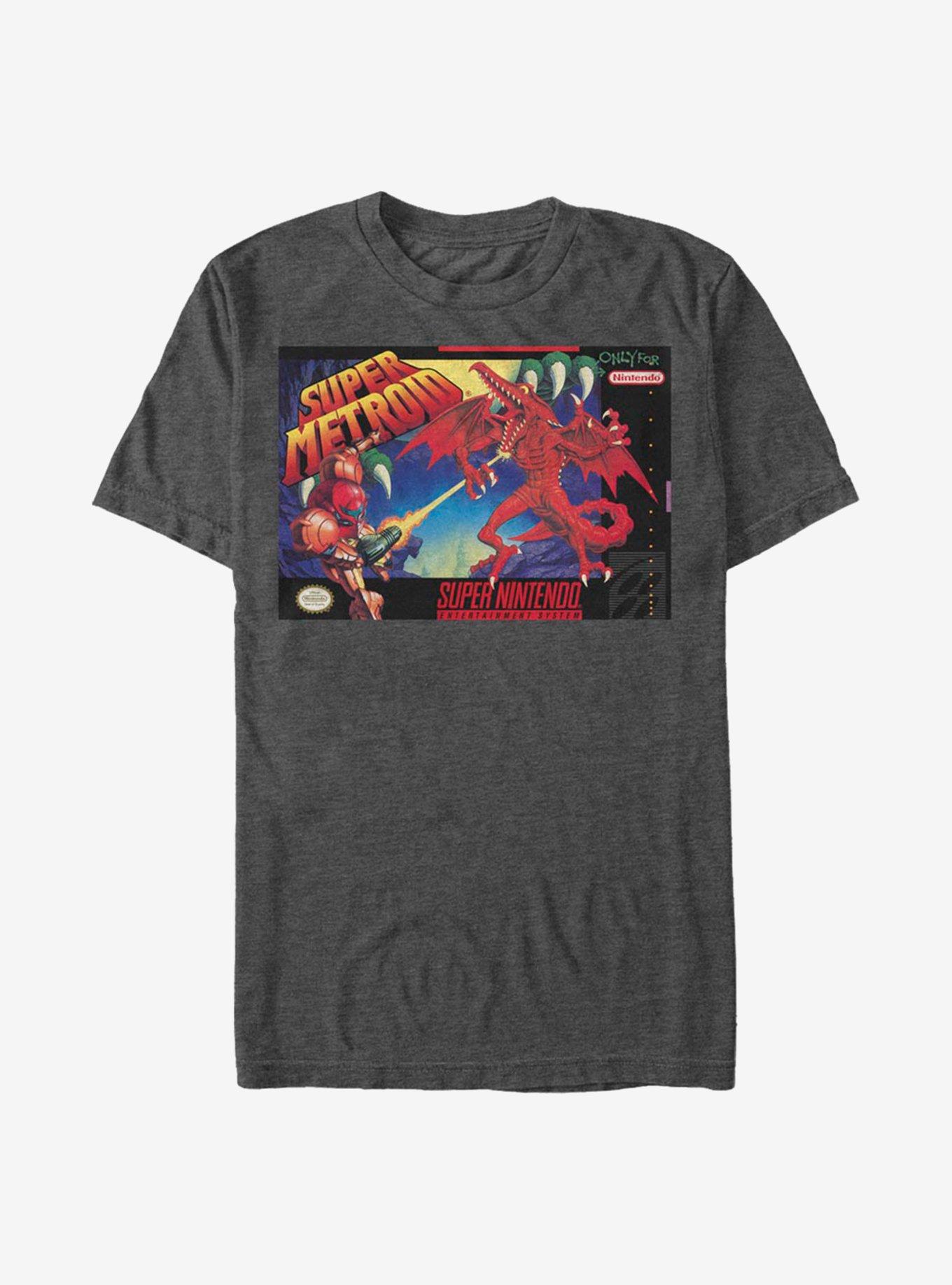 Metroid Super Metroid T-Shirt, CHAR HTR, hi-res