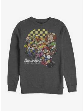 Super Mario Checkered Kart Crew Sweatshirt, , hi-res