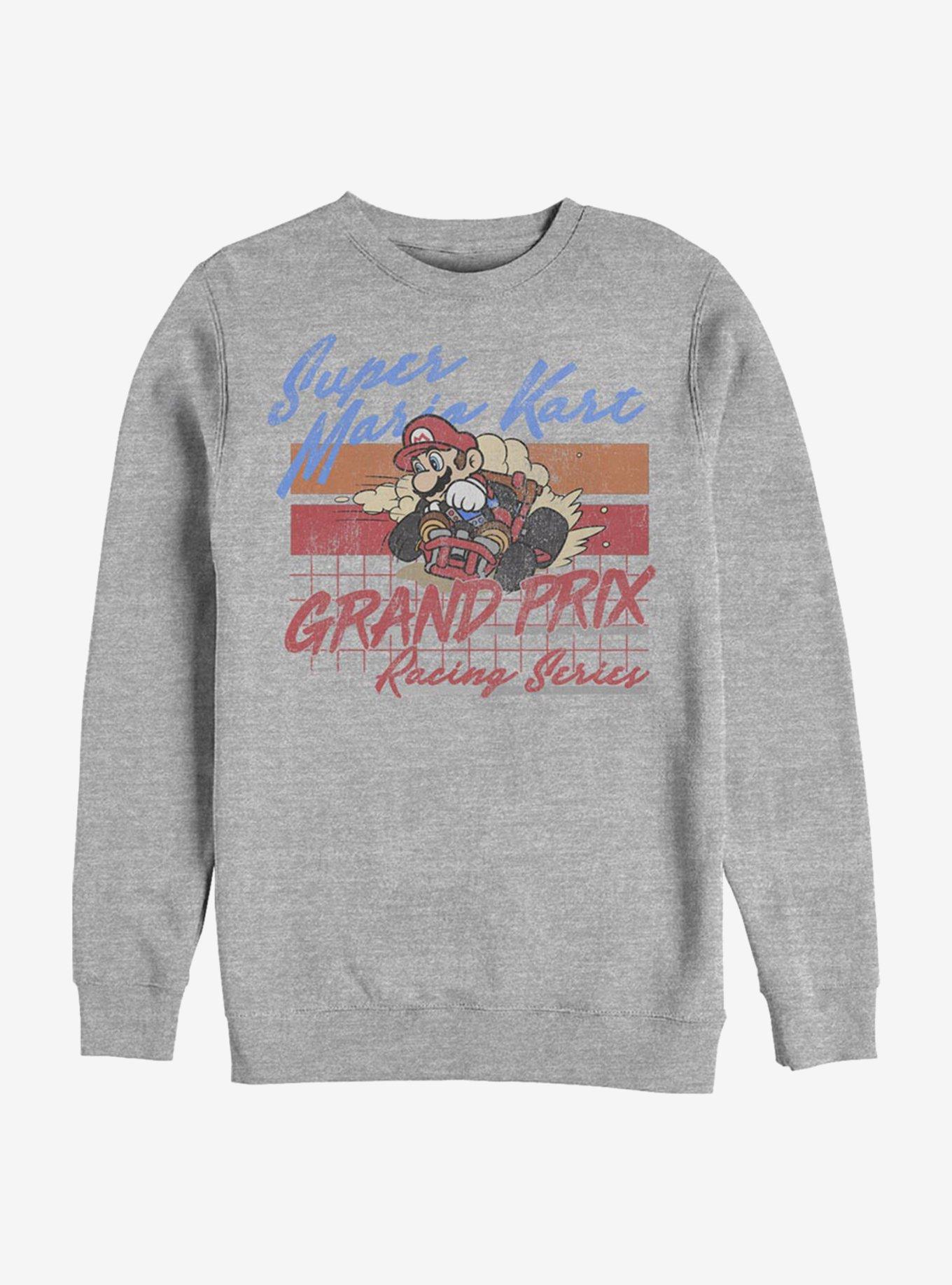 Super Mario Final Lap Crew Sweatshirt, ATH HTR, hi-res