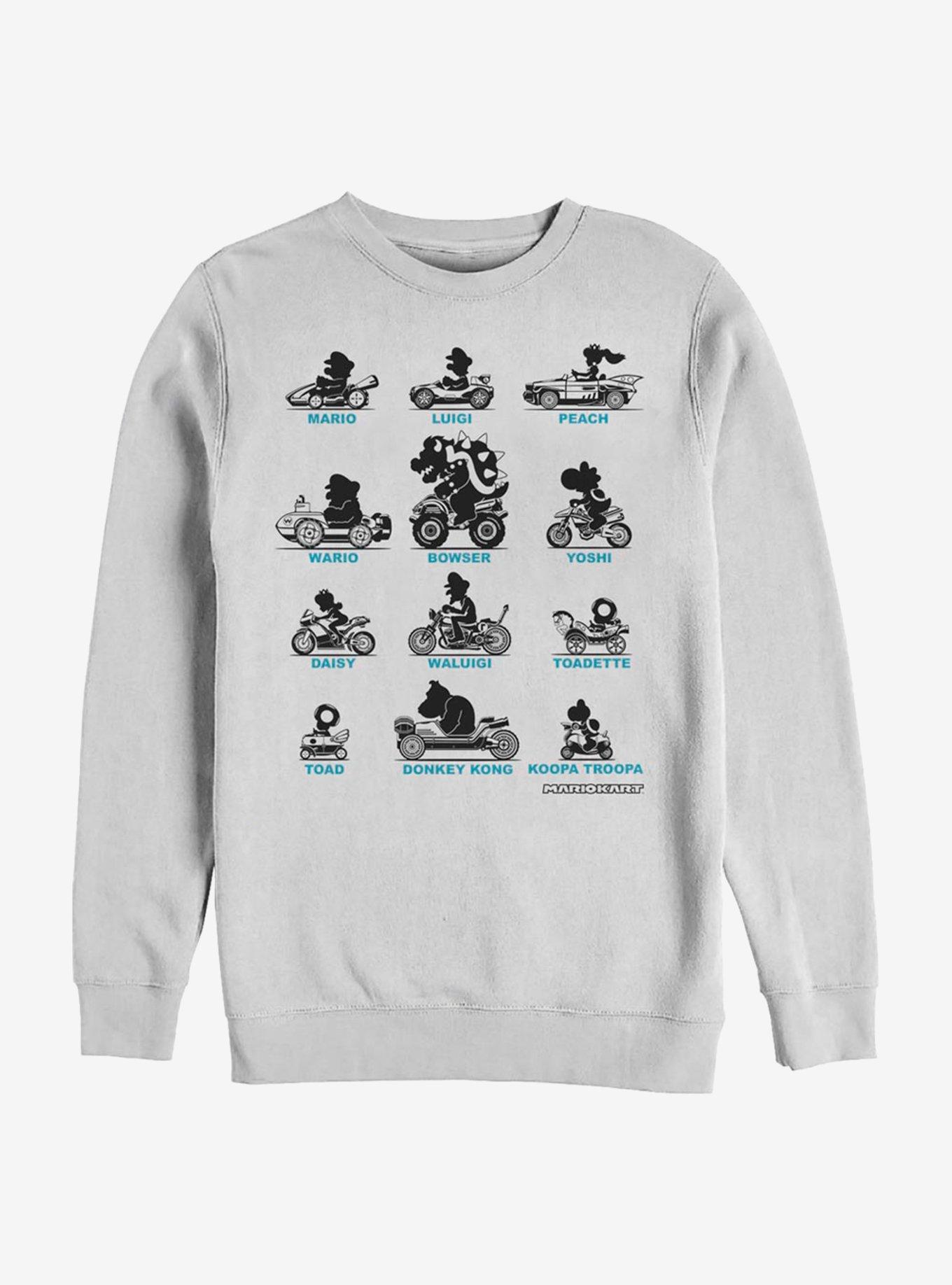 Super Mario Kart Silhouettes Crew Sweatshirt, , hi-res