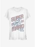 Super Mario Retro Bro Girls T-Shirt, WHITE, hi-res