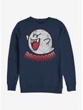 Super Mario Boo Ghost Crew Sweatshirt, NAVY, hi-res