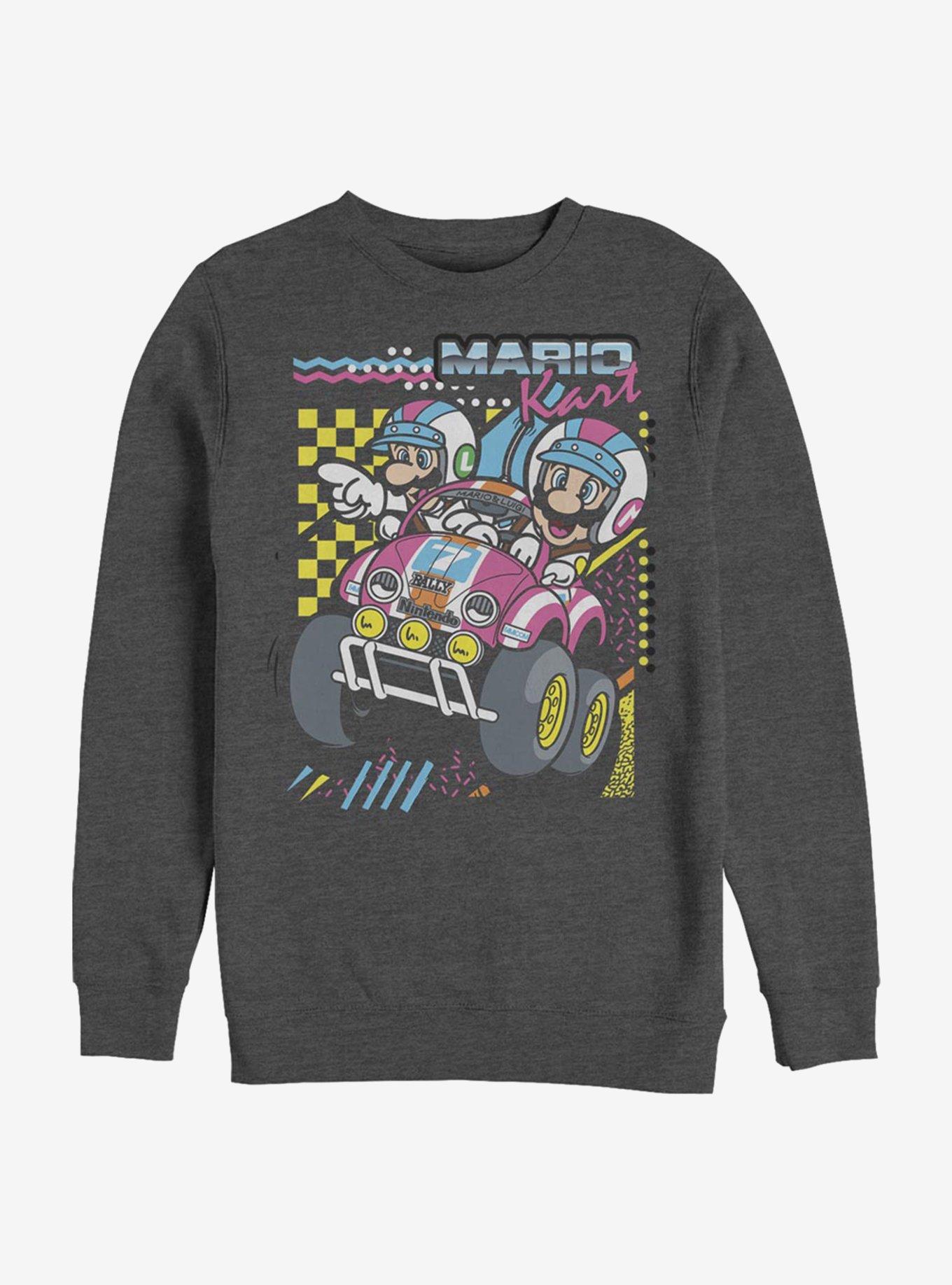 Super Mario Kart Dart Crew Sweatshirt, CHAR HTR, hi-res