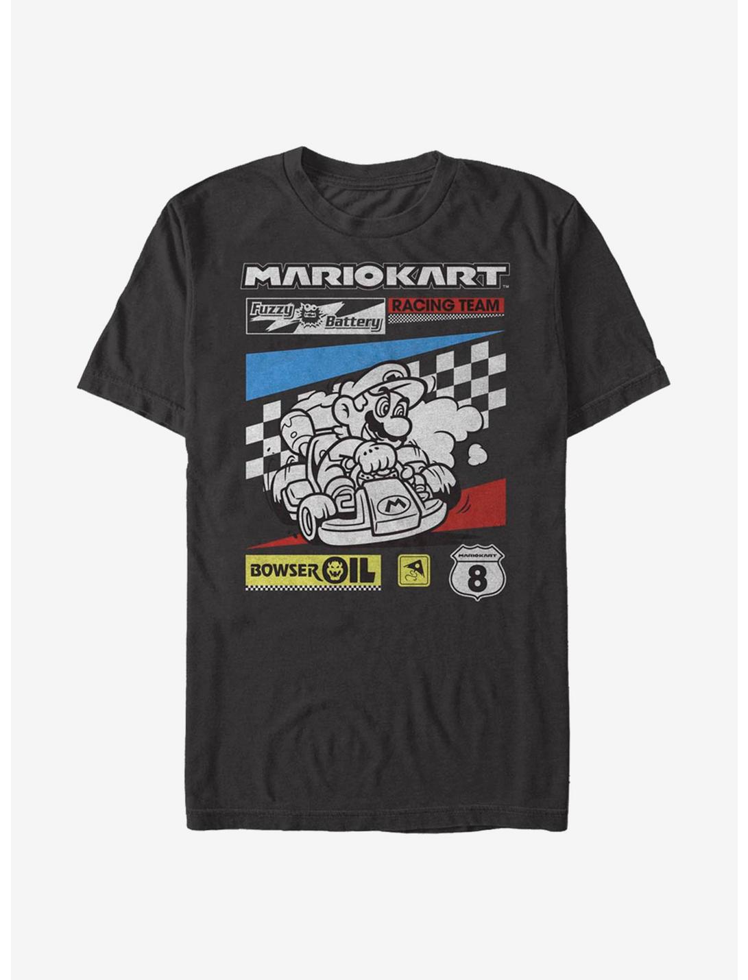 Super Mario Kart Checkers T-Shirt, BLACK, hi-res