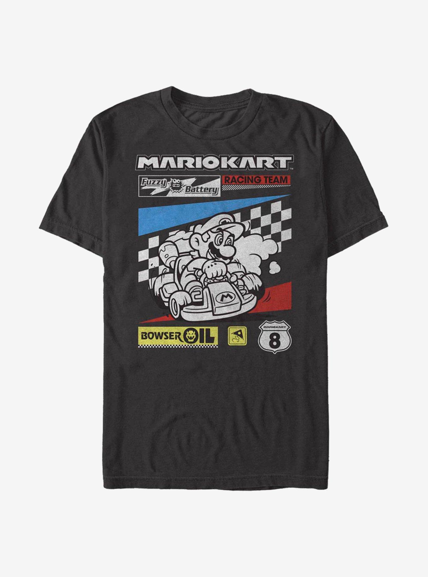 Super Mario Kart Checkers T-Shirt, BLACK, hi-res