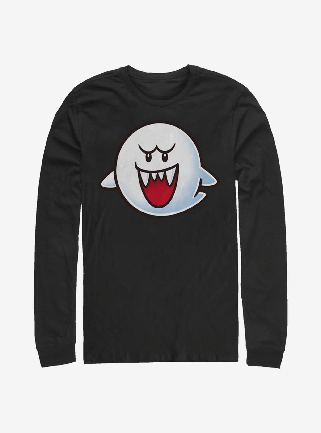 Super Mario Boo Face Long-Sleeve T-Shirt, , hi-res