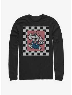 Super Mario Chubby Checkers Long-Sleeve T-Shirt, , hi-res