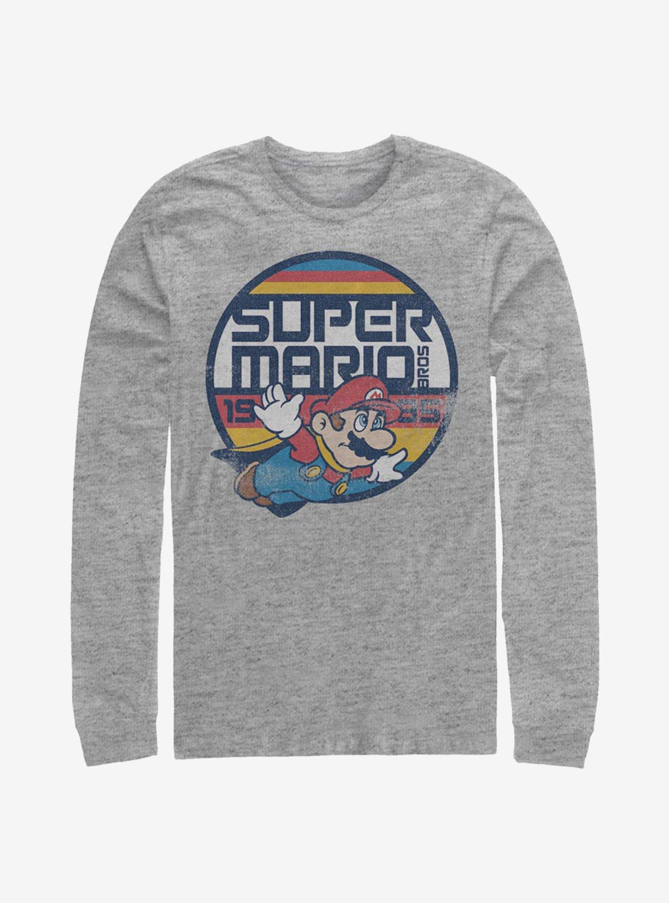 Super Mario Super Flyer Long-Sleeve T-Shirt, ATH HTR, hi-res
