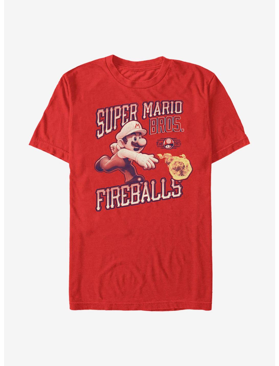 Super Mario Flamethrowers T-Shirt, RED, hi-res