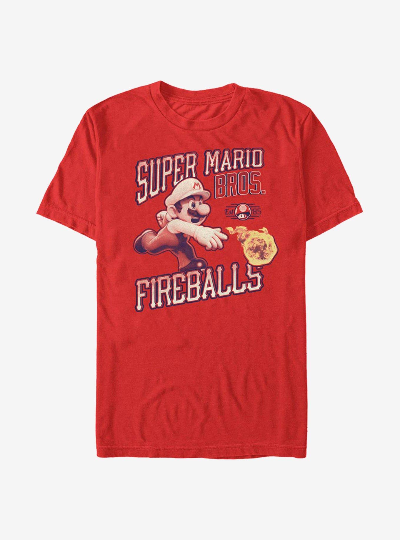 Super Mario Flamethrowers T-Shirt, RED, hi-res