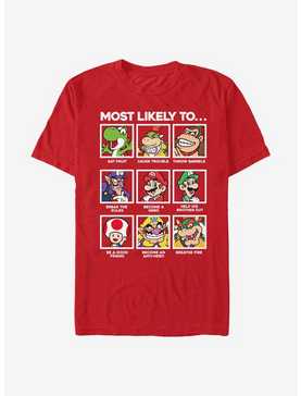 Nintendo Super Mario Most Likely To T-Shirt, , hi-res