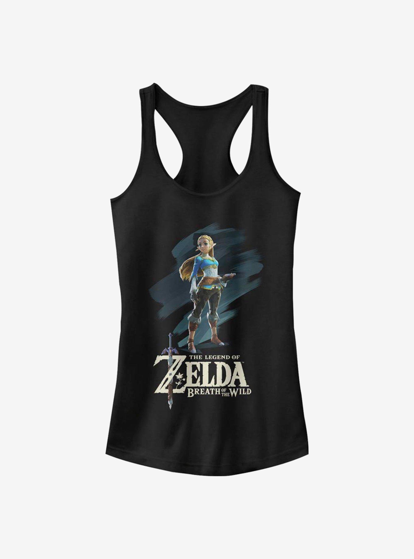 The Legend Of Zelda Paint Girls Tank, BLACK, hi-res