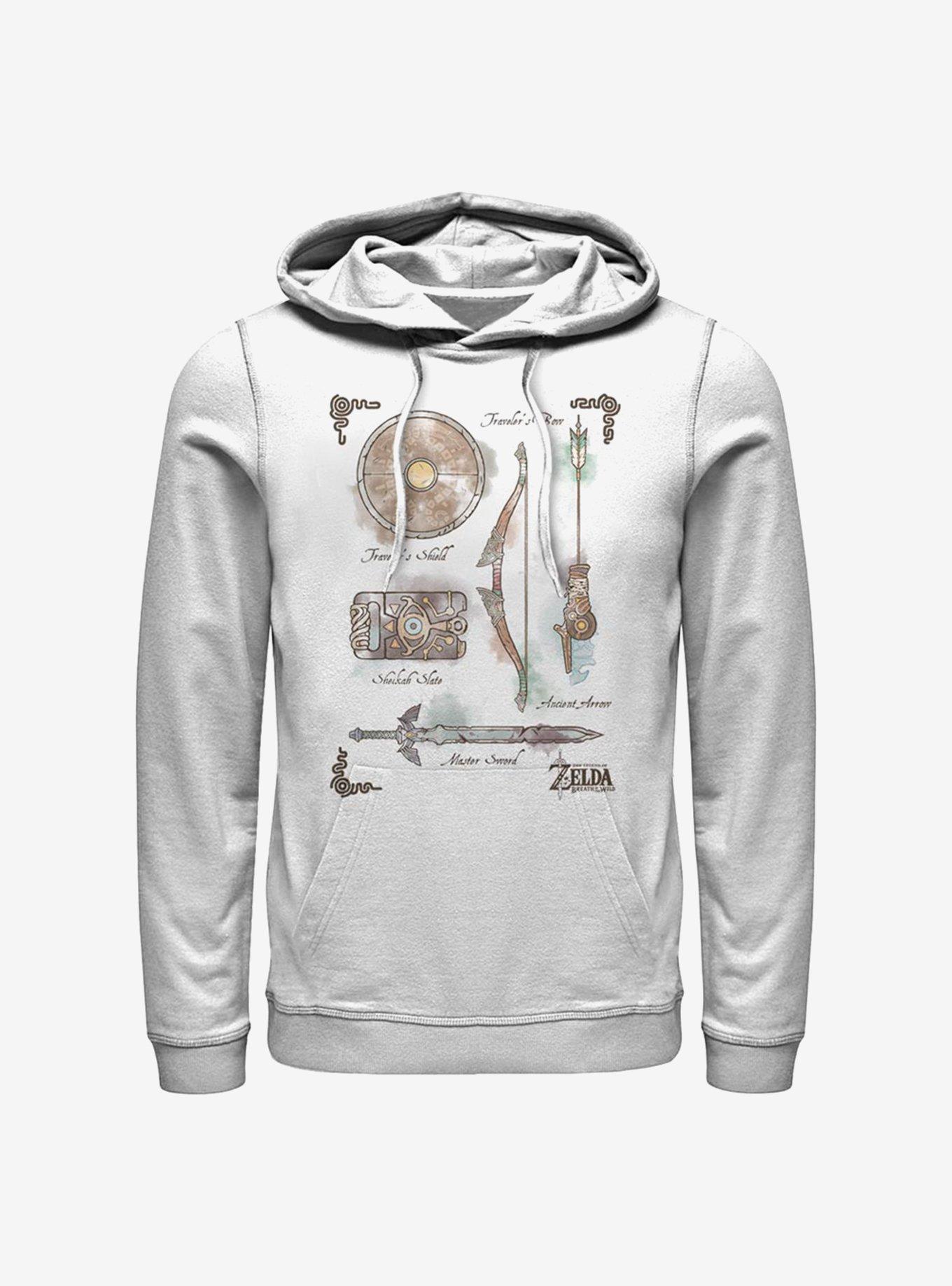 The Legend Of Zelda Inventory Hoodie, WHITE, hi-res