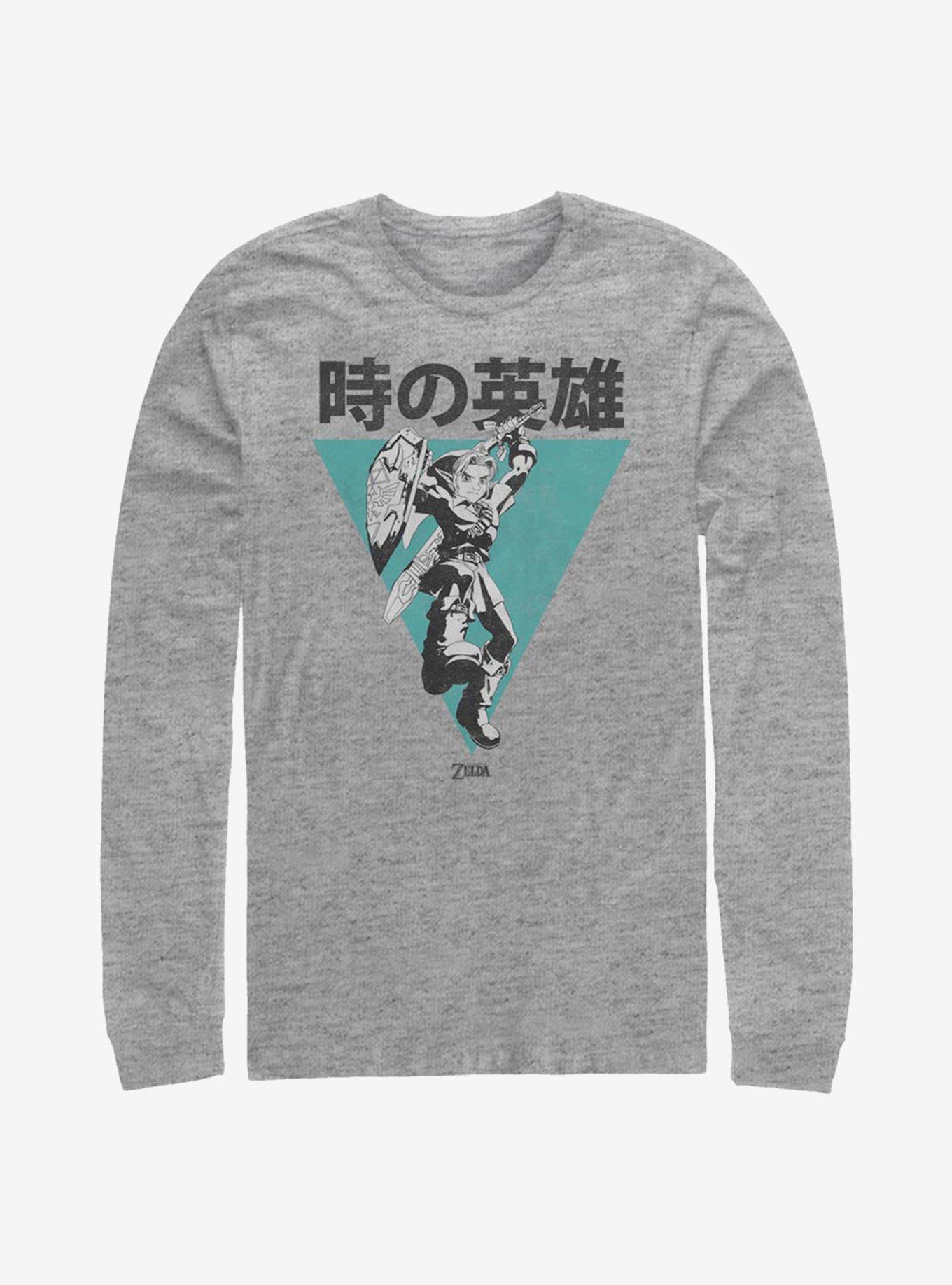 The Legend Of Zelda Hero Of Time Long-Sleeve T-Shirt, ATH HTR, hi-res