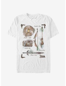 The Legend Of Zelda Inventory T-Shirt, WHITE, hi-res