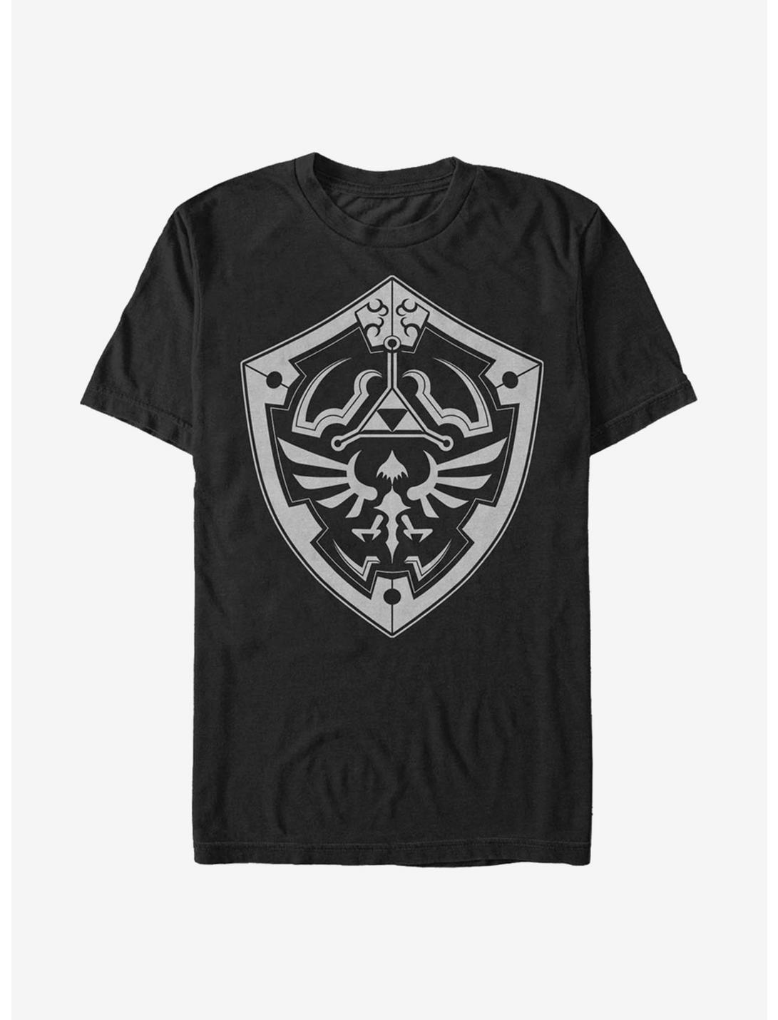 The Legend Of Zelda Shield T-Shirt, BLACK, hi-res